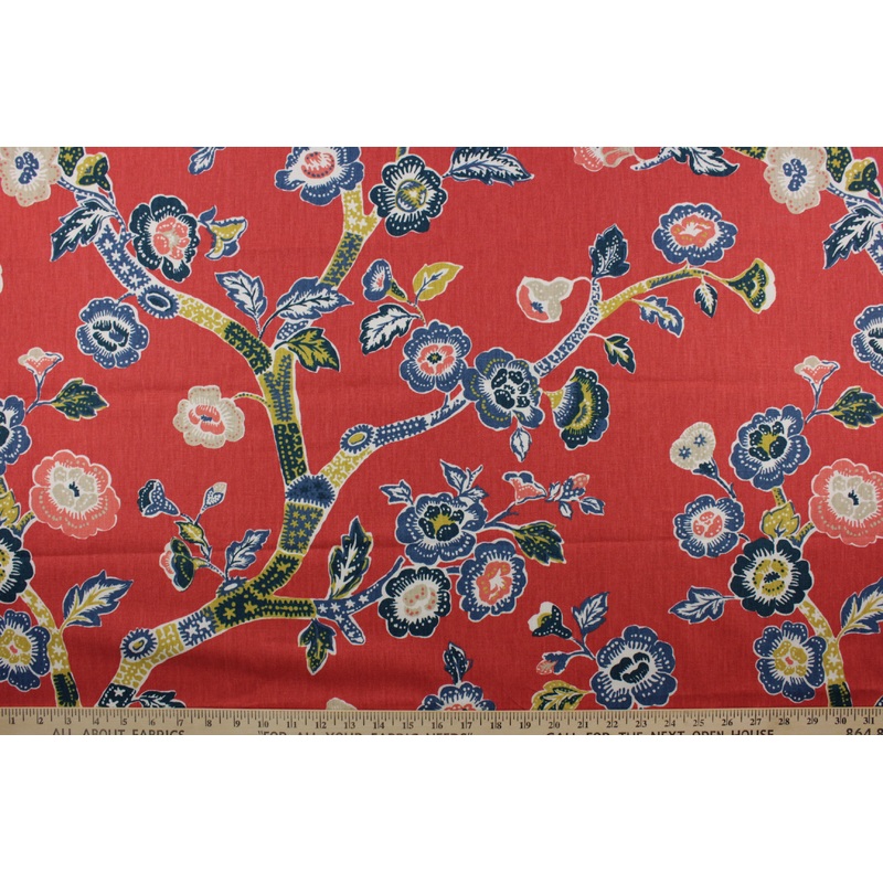 Madcap Cottage Blossom Dearie Fabric in Cherry