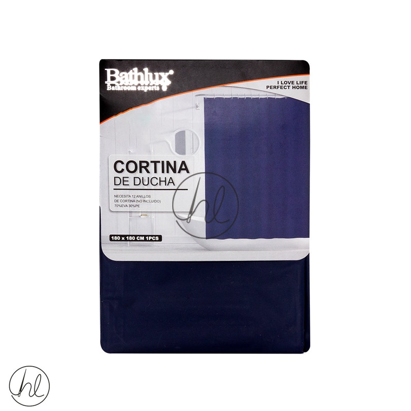 Plain Shower Curtain ABY-5102 Dark Blue 180x180cm