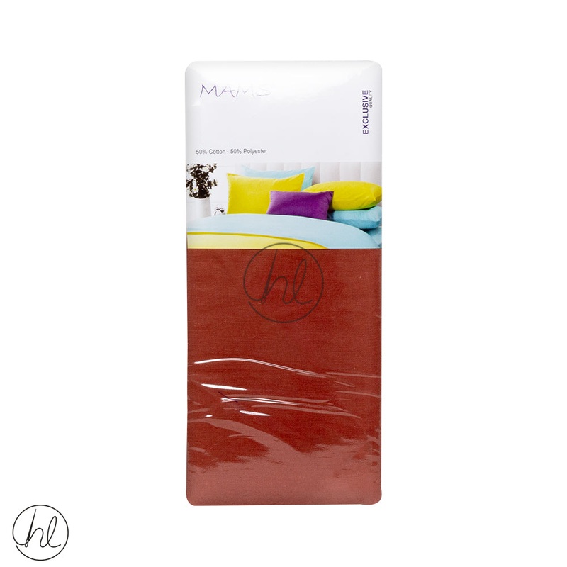 Polycotton Fitted Sheet Extra Depth Rust Single