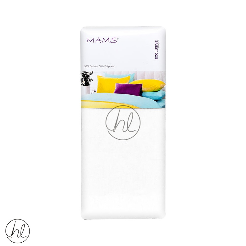 Polycotton Flat Sheet LS White 3/4
