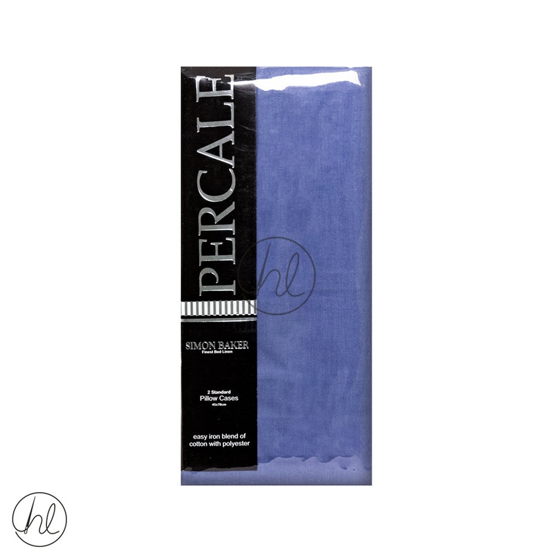 Polycotton Standard Pillow Case 200T Blue 45x70cm