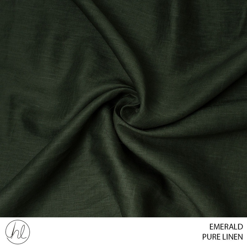 Pure Linen 56 Emerald 140cm Per M
