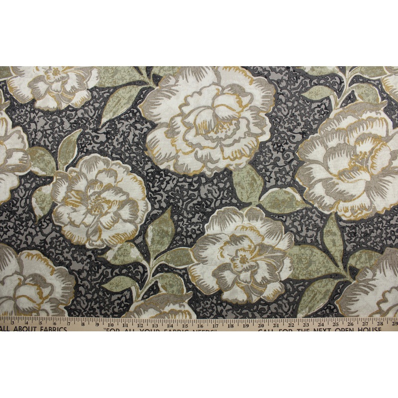 Robert Allen Peony Bowl Fabric in Birch