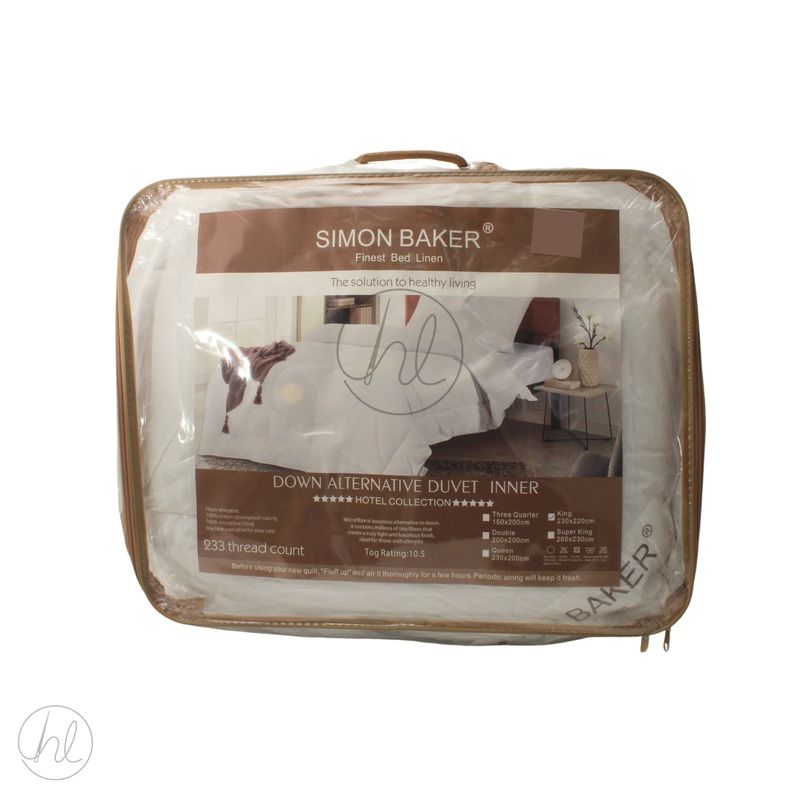 DUVET INNER DWN ALT BRONZE WHITE KING 1