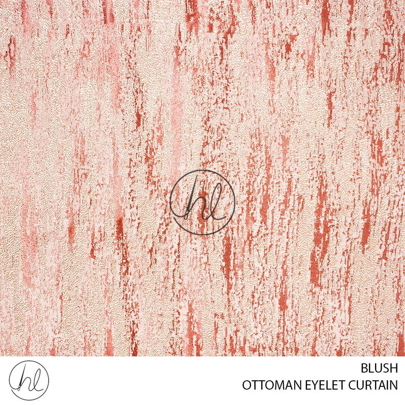 EYELET READY-MADE CURTAIN OTTOMAN BLUSH 225X220CM