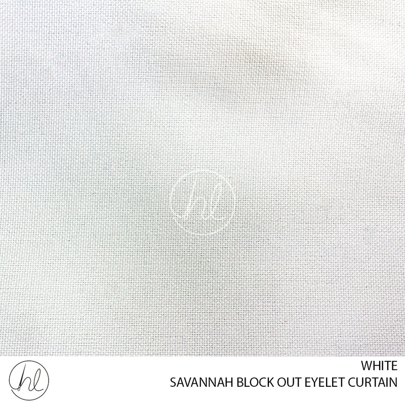 EYELET READY-MADE CURTAIN SAVANNAH BLOCK OUT WHITE 225X250CM