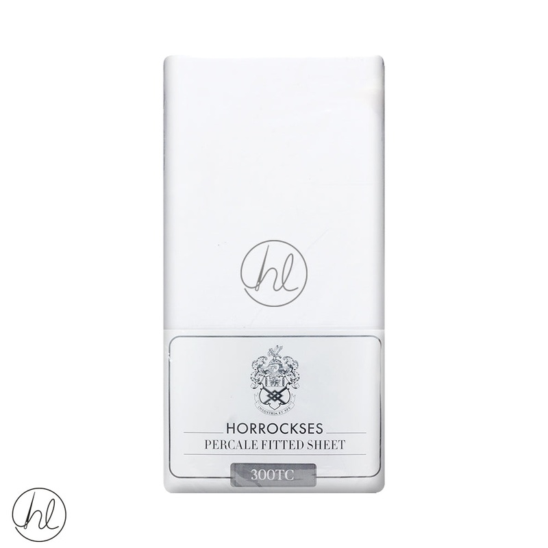 Horrockses Fitted Sheet 300T White King