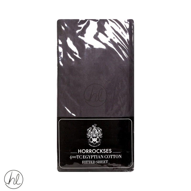 Horrockses Fitted Sheet 400T Extra Length And Depth Graphite King