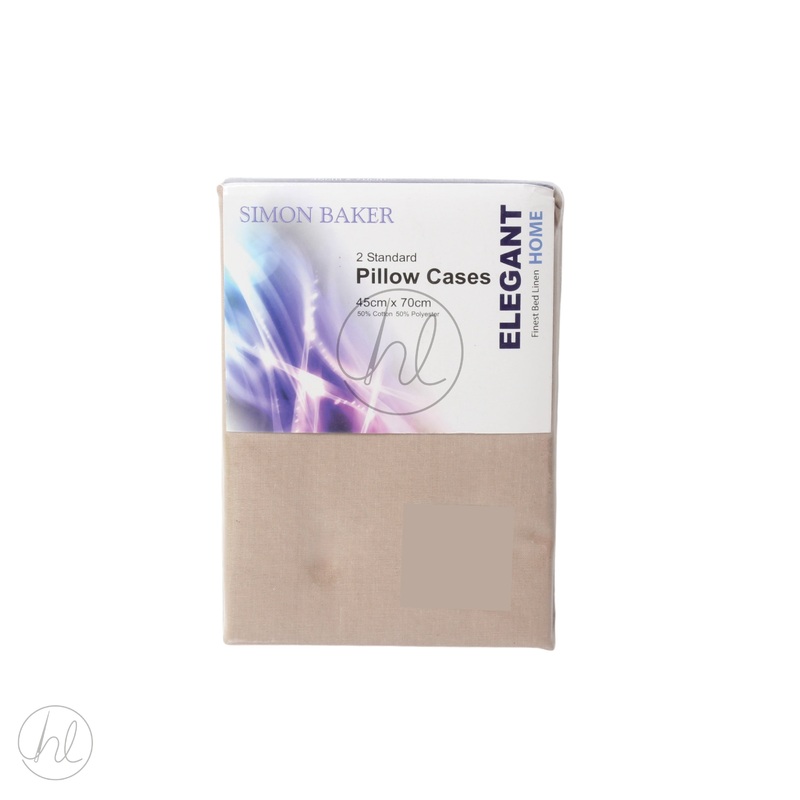 PILLOW CASES STD POLY CTTN CAPUCCINO FREE 1