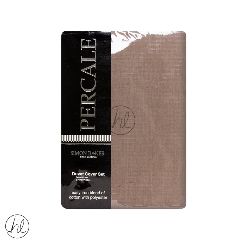Polycotton Duvet Cover 200T Mocha Double
