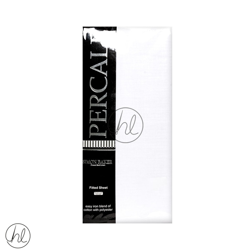 Polycotton Fitted Sheet 200T Extra Depth White Single