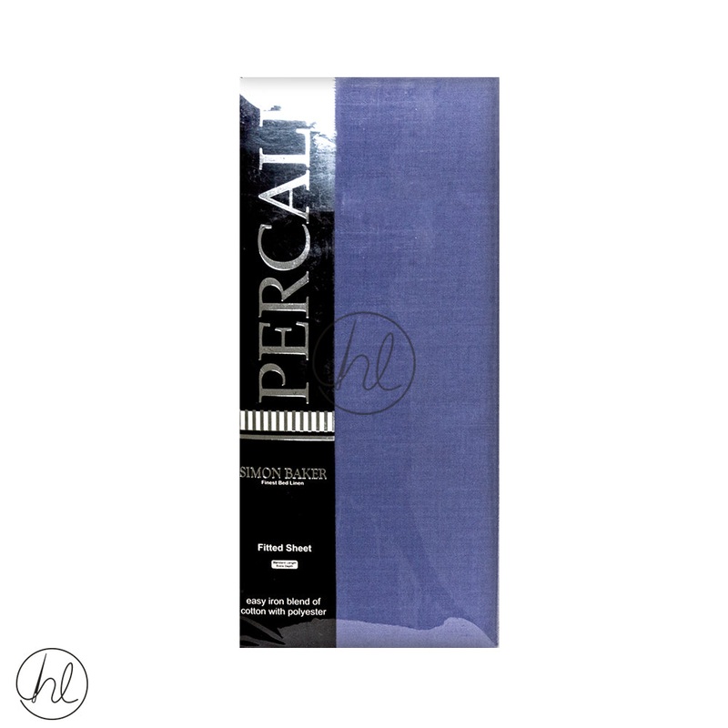 Polycotton Fitted Sheet 200T Extra Length And Depth Blue King