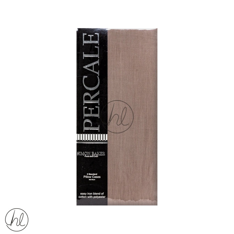 Polycotton Standard Pillow Case 200T Mocha 45x70cm