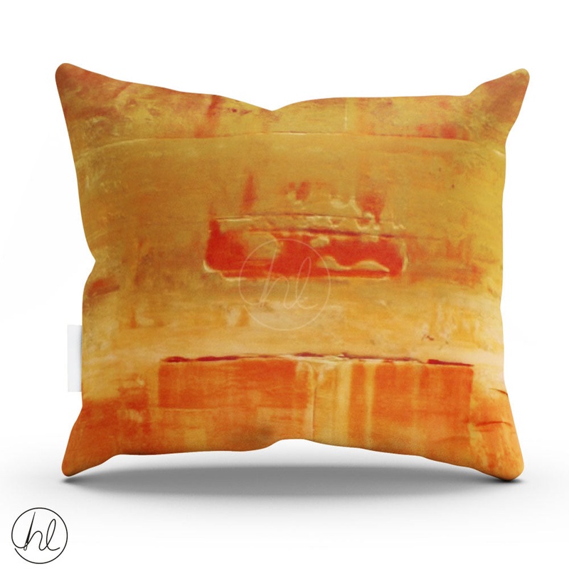 PRINTED SCATTER CUSHION SCATTER CUSHION COVER - 45X45 INNER - 50X50 MUSTARD