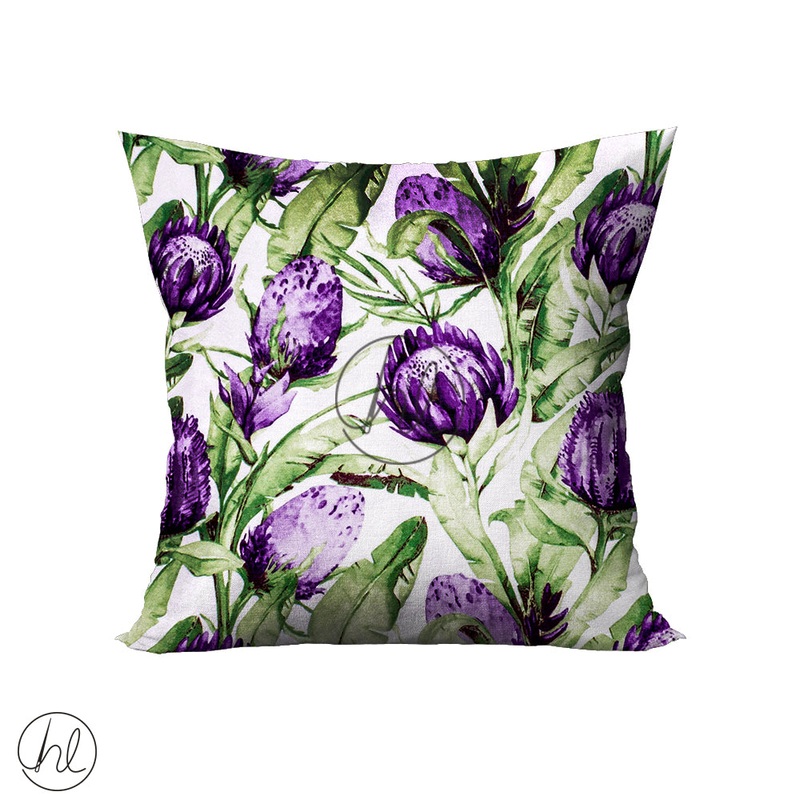 UPHOLSTERY SCATTER CUSHION ASSORTED PURPLE/GREEN 60X60CM