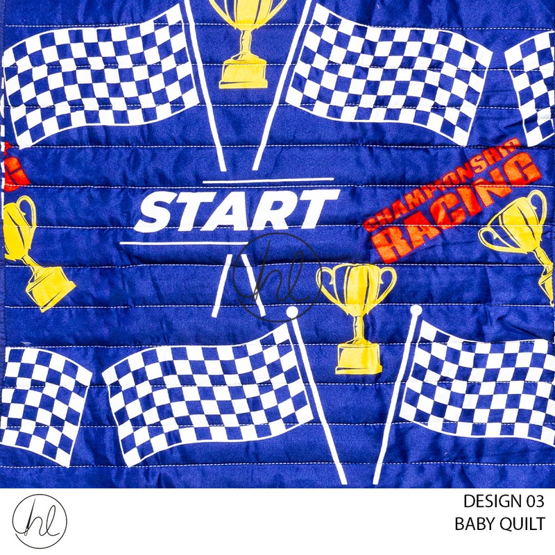 BABY QUILT DESIGN 03 ROYAL NAVY 70X110CM