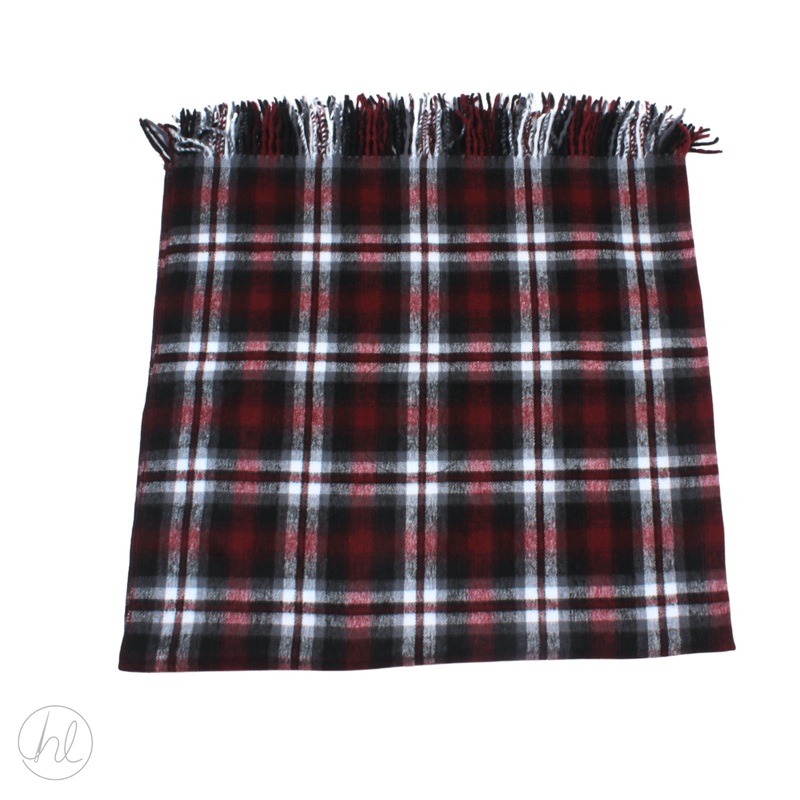 BLANKET ARANDA TOP CHECK MAROON FREE 1
