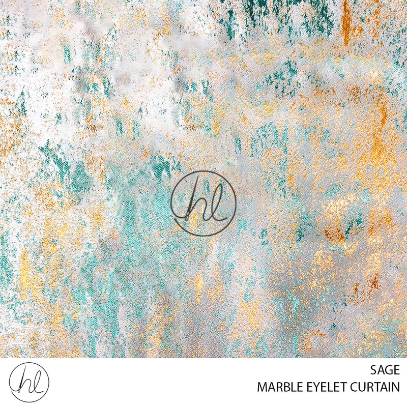 EYELET READY-MADE CURTAIN MARBLE SAGE 225X220CM