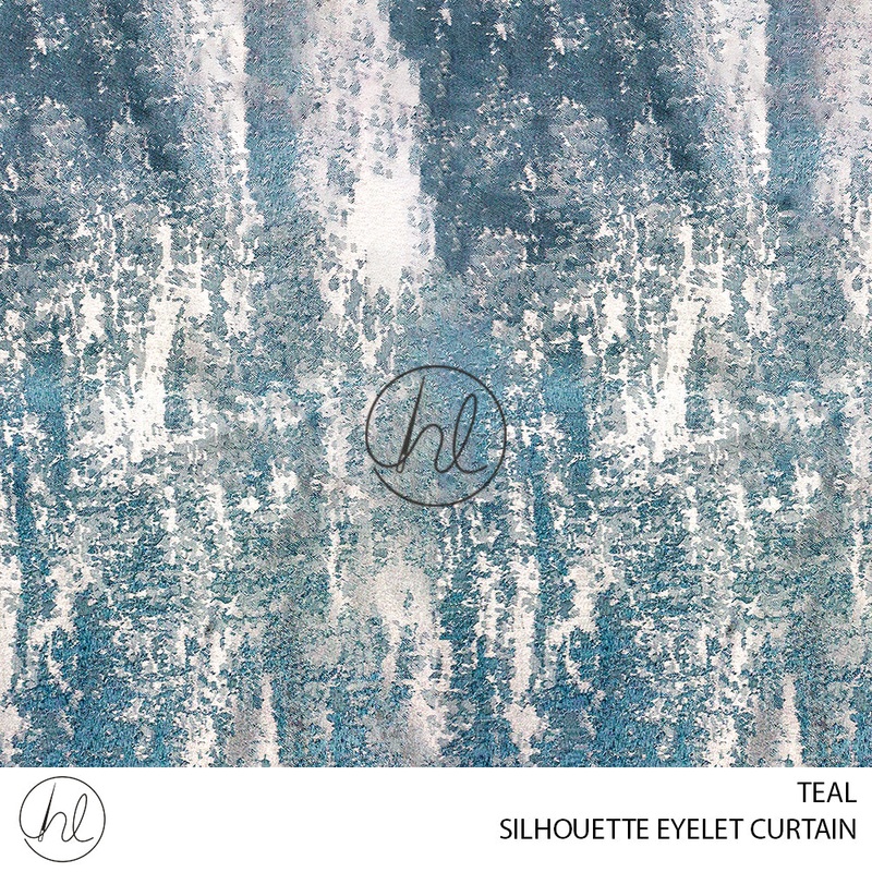 EYELET READY-MADE CURTAIN SILHOUETTE TEAL 225X220CM
