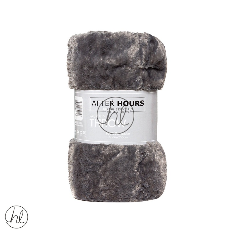 Faux Fur Throw Assorted Dark Grey 150x200cm