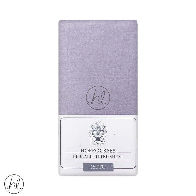 Horrockses Fitted Sheet 180T Grey Single