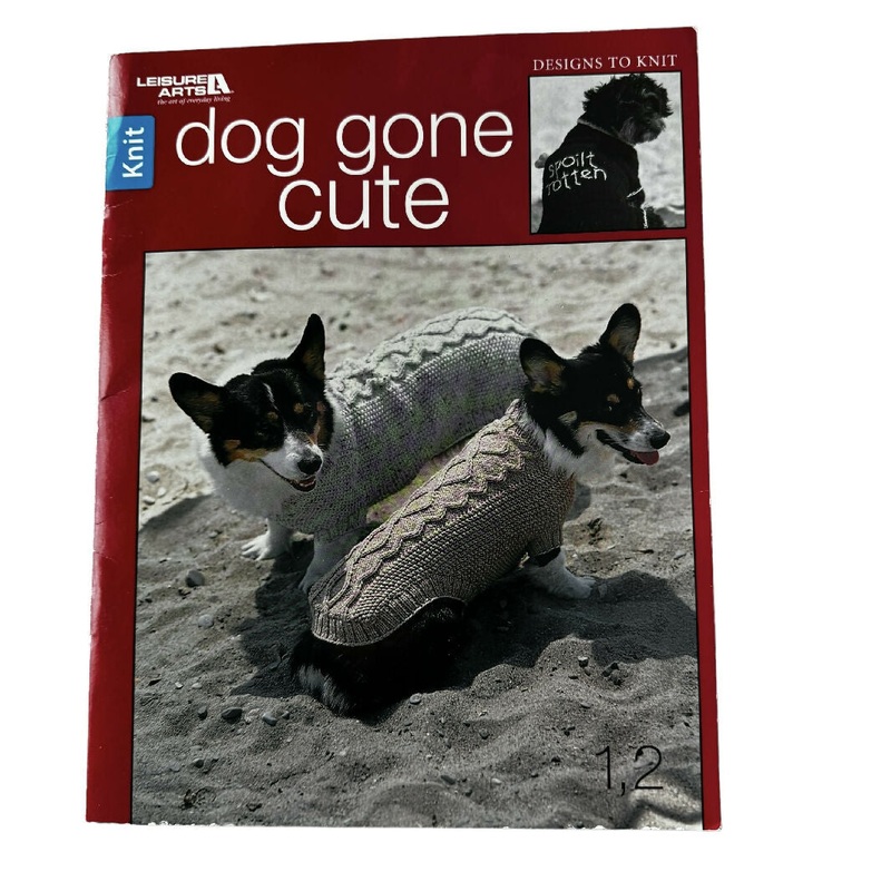 Leisure Arts Dog Gone Cute Coat Blanket Knitting Pattern Designs to Knit