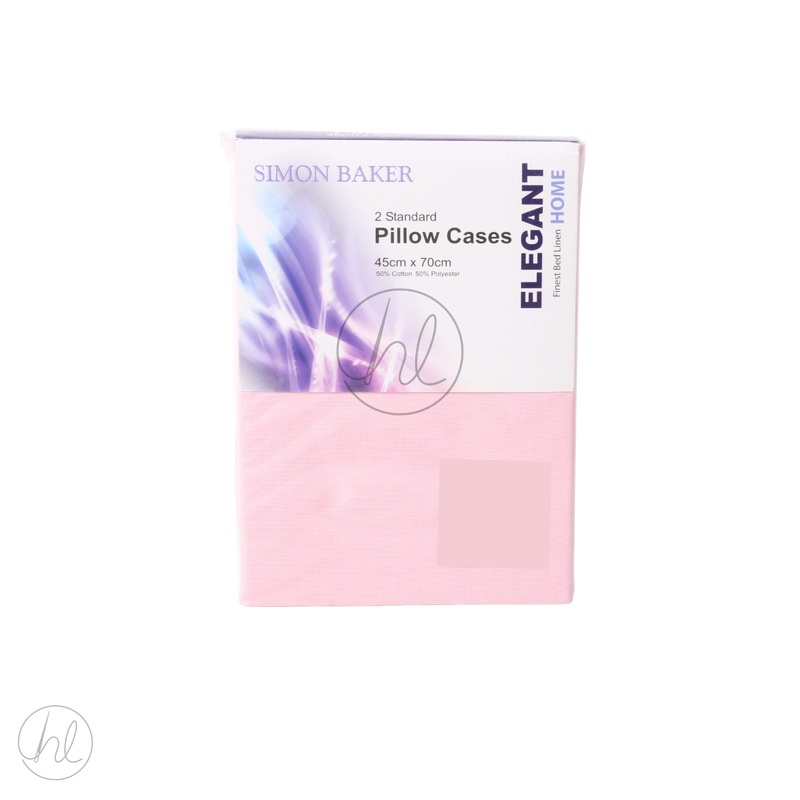 PILLOW CASES STD POLY CTTN PINK FREE 1
