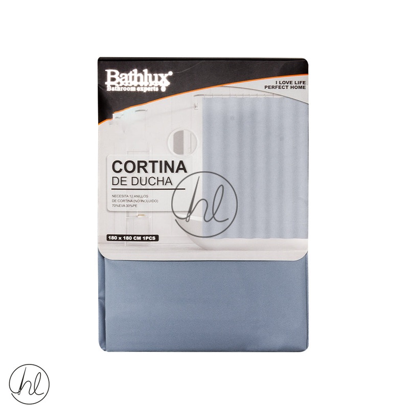 Plain Shower Curtain ABY-5102 Grey 180x180cm