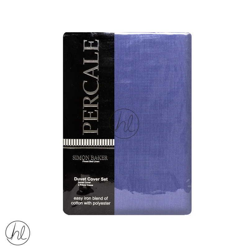 Polycotton Duvet Cover 200T Blue Queen