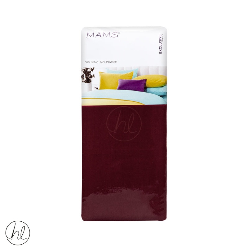 Polycotton Flat Sheet LS Maroon Queen