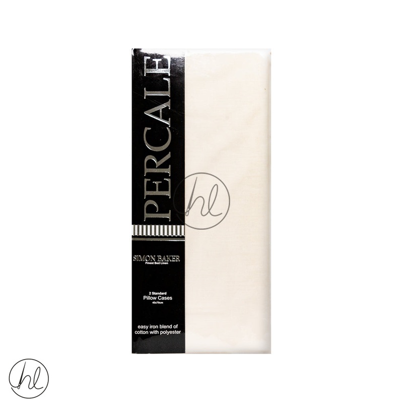 Polycotton Standard Pillow Case 200T Cream 45x70cm