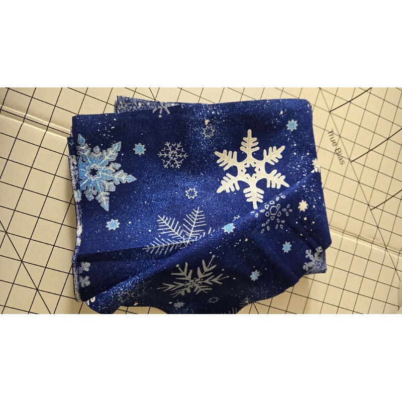 Snowflakes on Royal Blue background cotton yardage