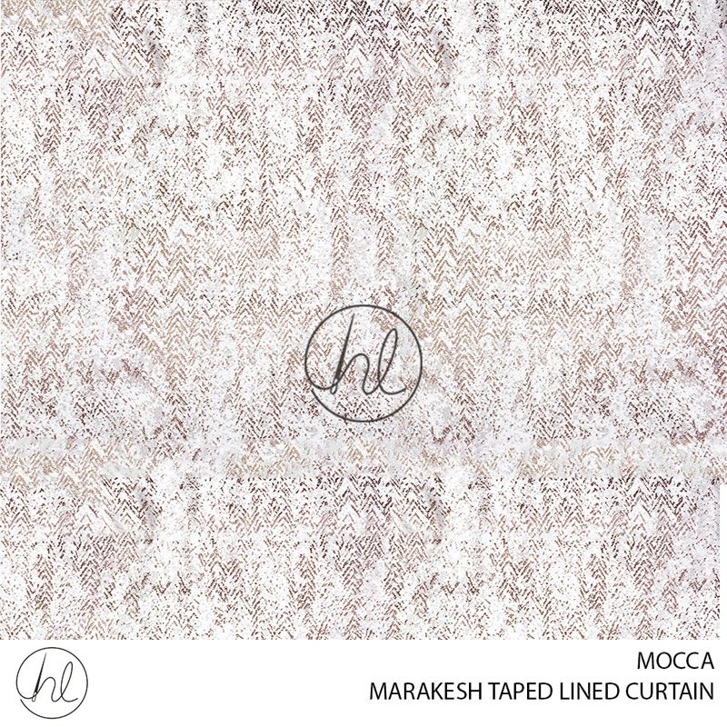 TAPED LINED READY-MADE CURTAIN MARAKESH MOCCA 225X218CM