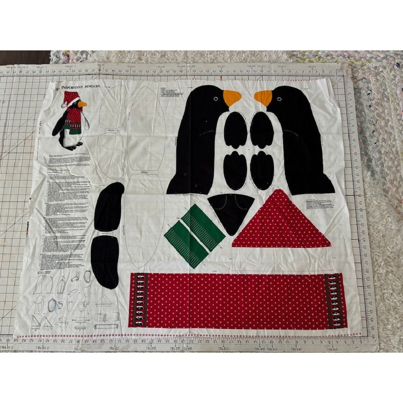 Very Important Penguin preprinted craft panel