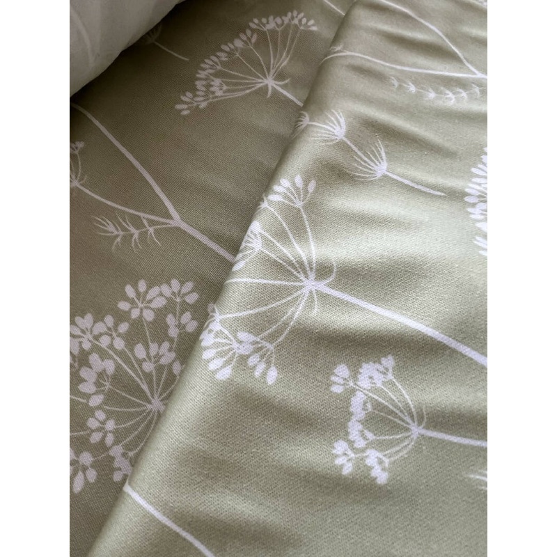 WAVERLY -LIGTHT GREEN, WHITE WAVERLY SCREEN PRINT FABRIC