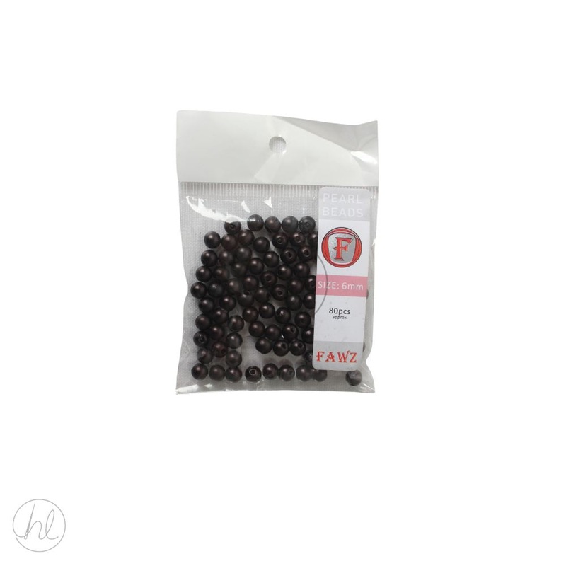 BEADS PEARL 6MM  CHOCOLATE FREE 1