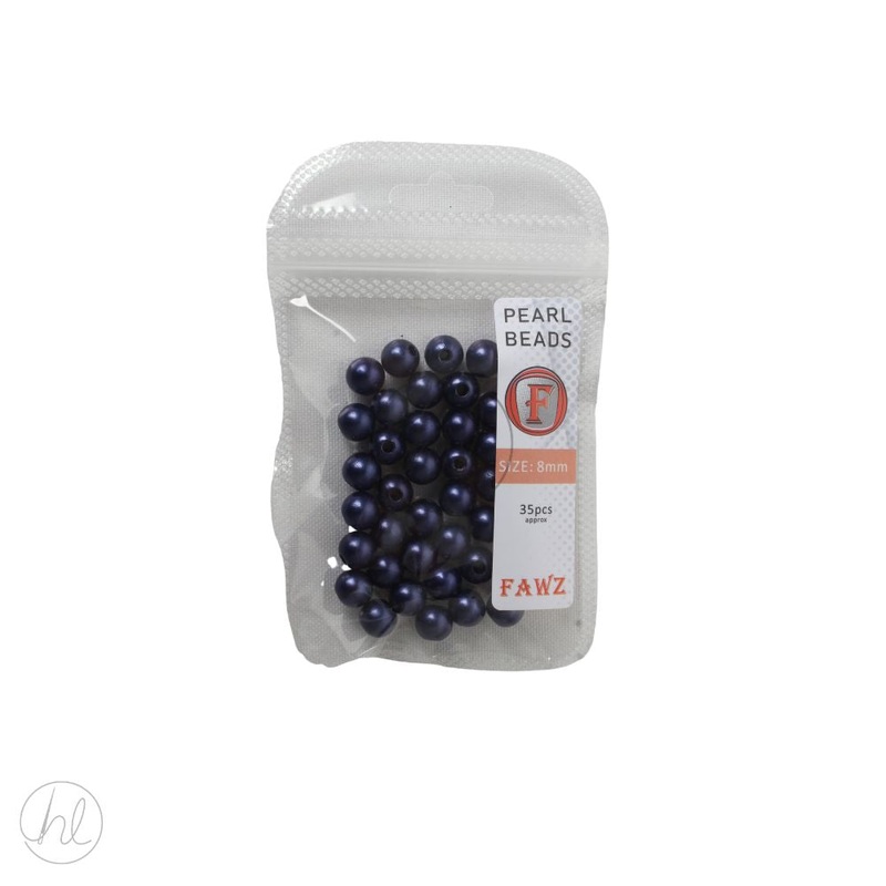 BEADS PEARL 8MM  NAVY FREE