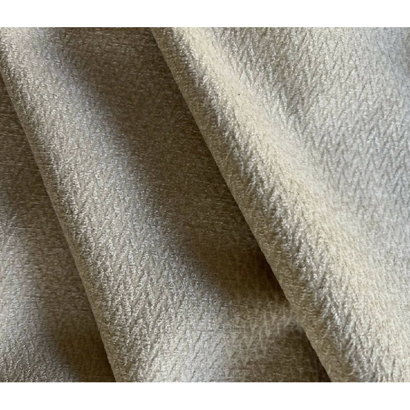 Chevron Pattern Cream Color Soft Chenille Feel