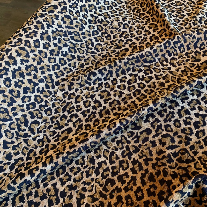 Cotton, Viscose, and Polyester Leopard Print - Yardage