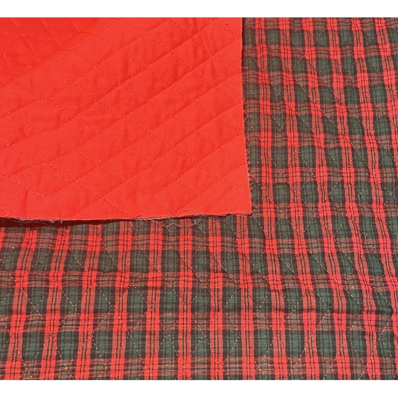 Quilted Christmas Plaid - 1 yd
