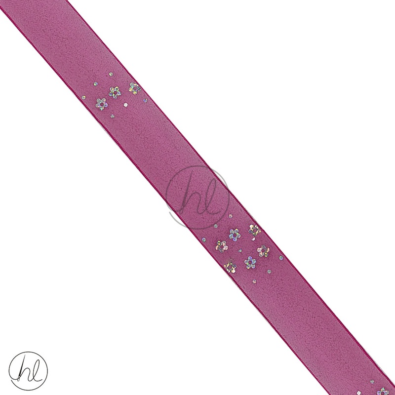 Ribbon Organza Printed 38mm Multi Free