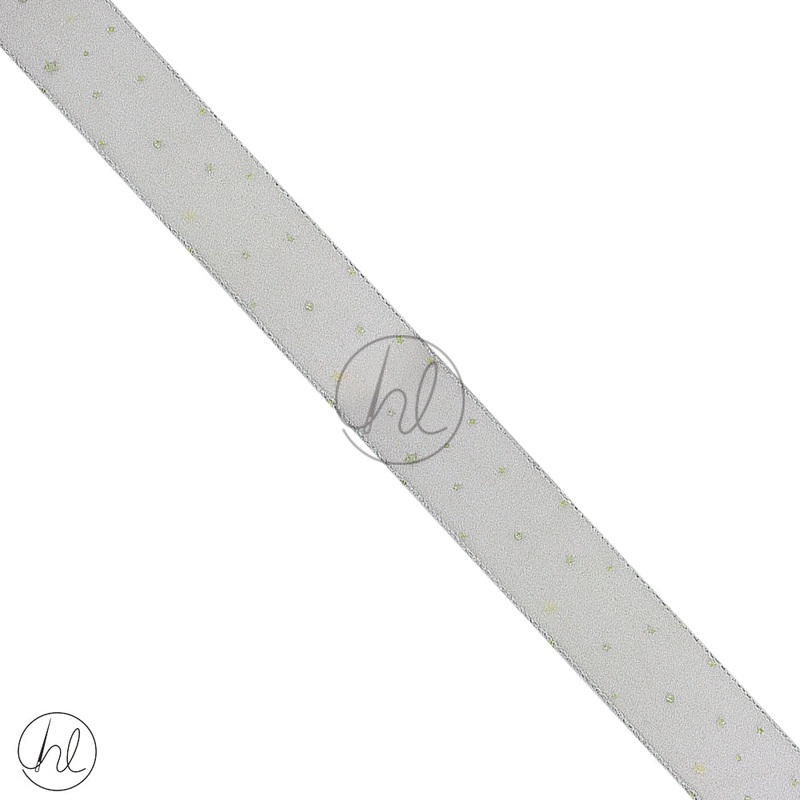 Ribbon Organza Star 38mm 550 White Free