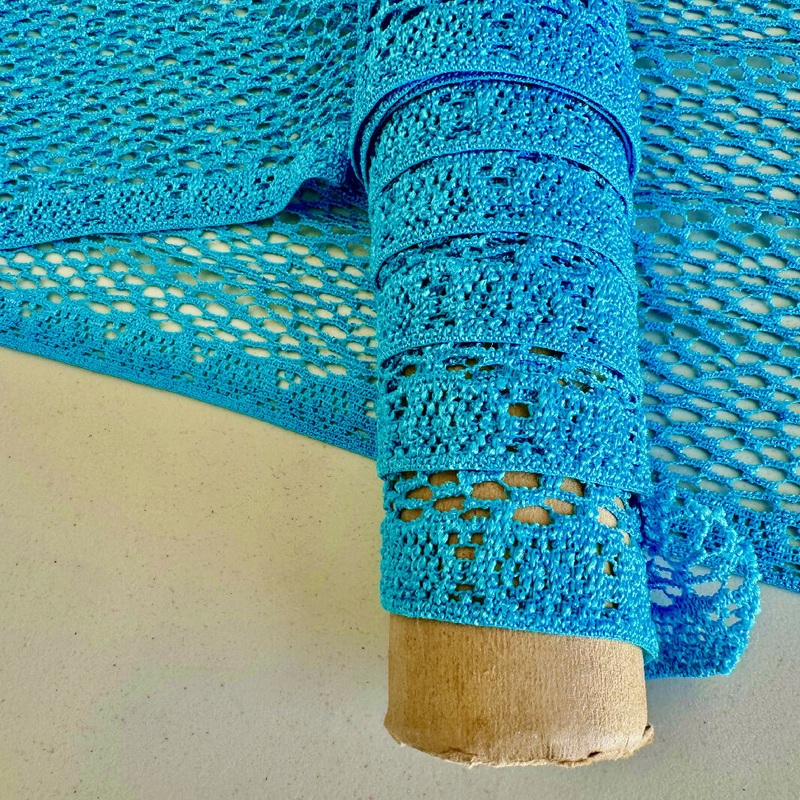 Turquoise Synthetic Open Mesh - Yardage
