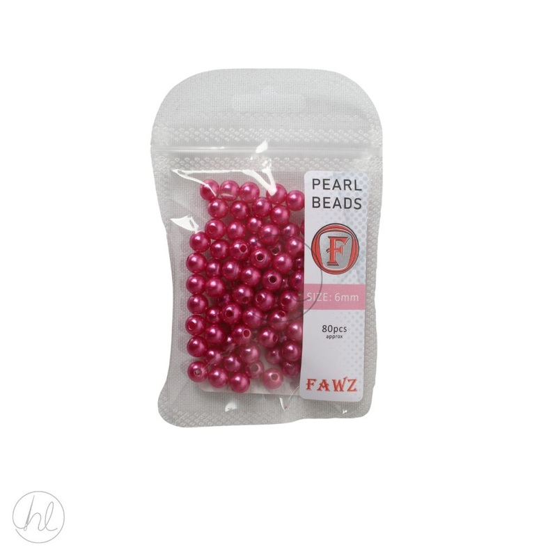 BEADS PEARL 6MM  CERISE FREE 1