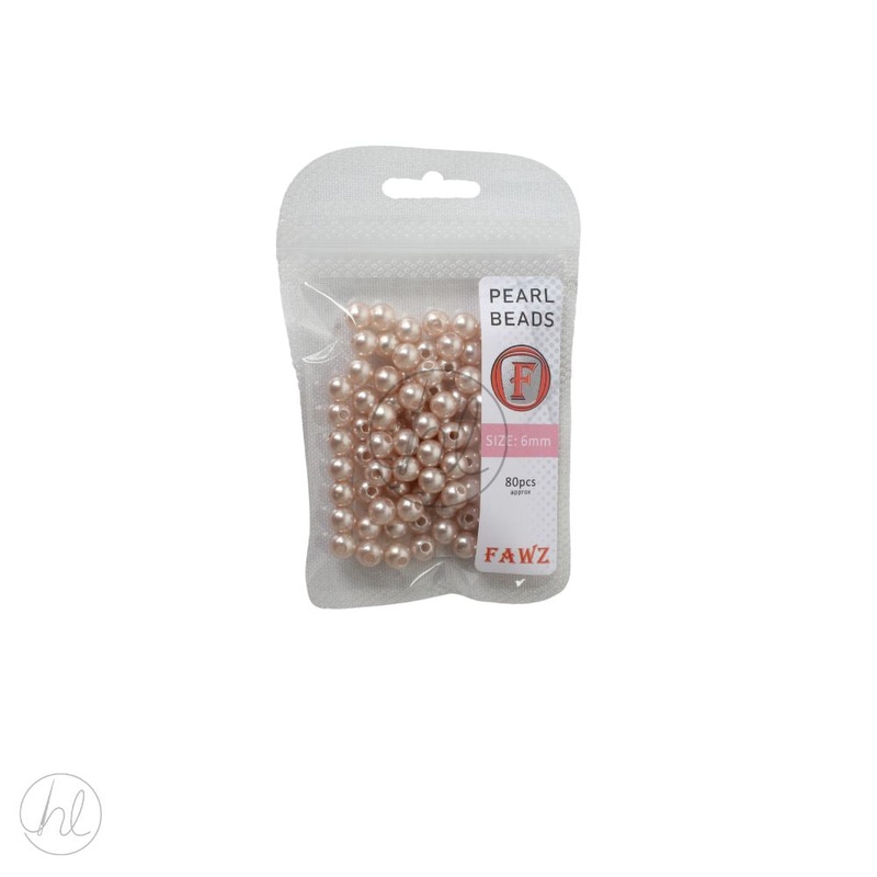 BEADS PEARL 6MM  SAFFRON FREE 1