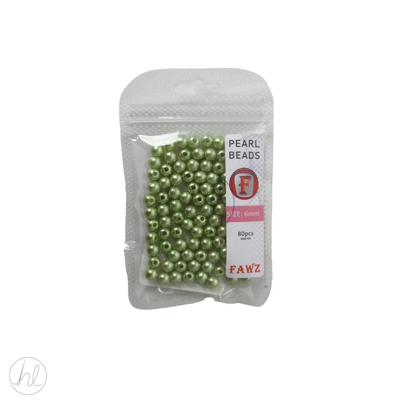 BEADS PEARL 6MM  SPEARMINT FREE 1