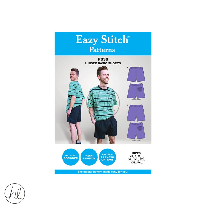 Eazy Stitch Patterns -  Unisex Basic Shorts P030