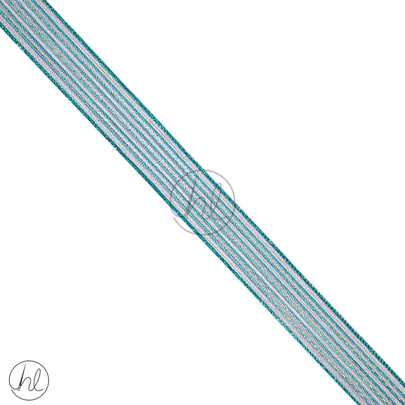 Ribbon Org Stripe 25mm 550 Turquoise Free