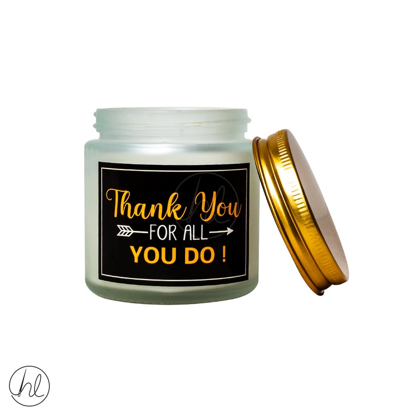 AROMA LUXURY CANDLE ABY-4338 "THANK YOU FOR ALL YOU DO!" GOLD