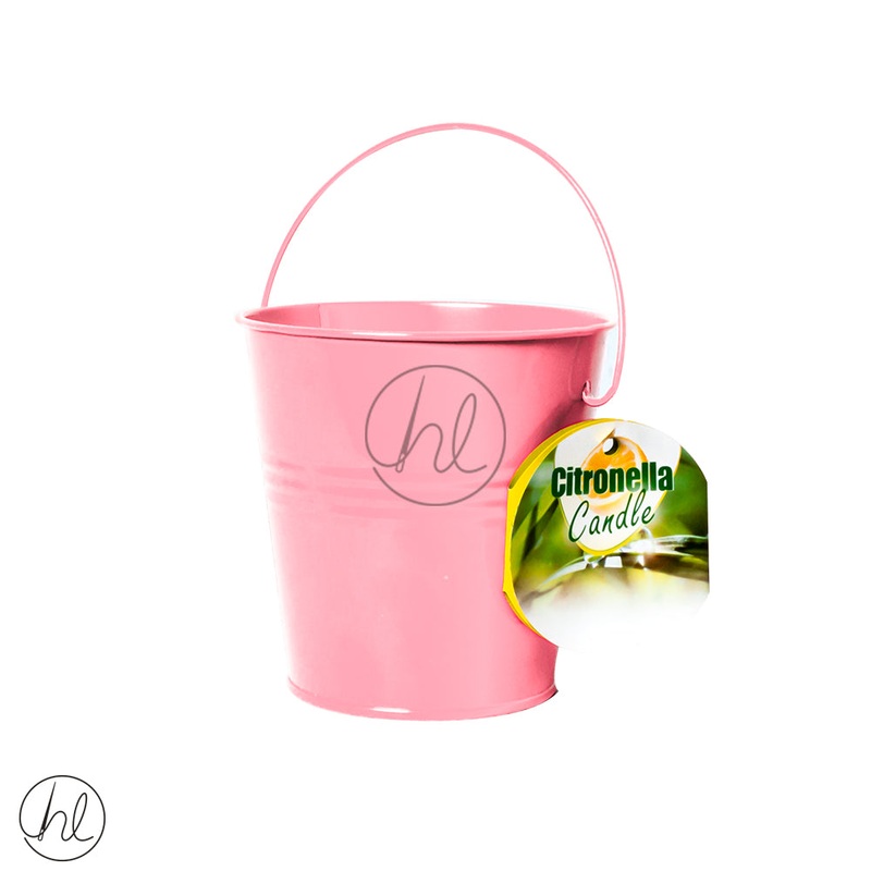 CITRONELLA BUCKET CANDLE 420000640 DIRTY PINK